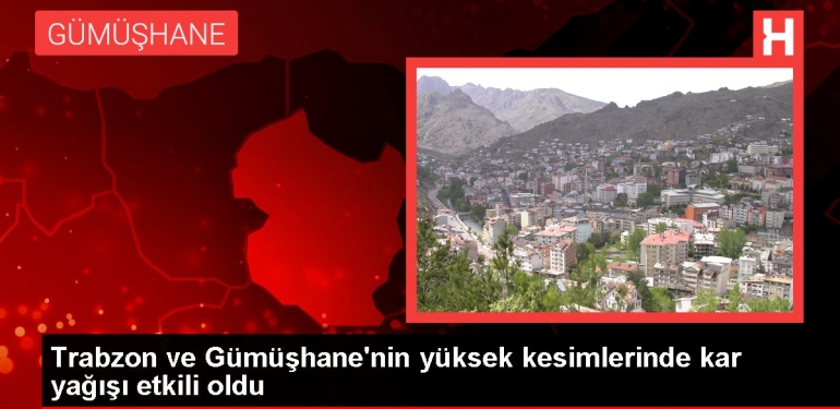 Trabzon ve Gümüşhane’nin yüksek kesitlerinde kar yağışı tesirli oldu
