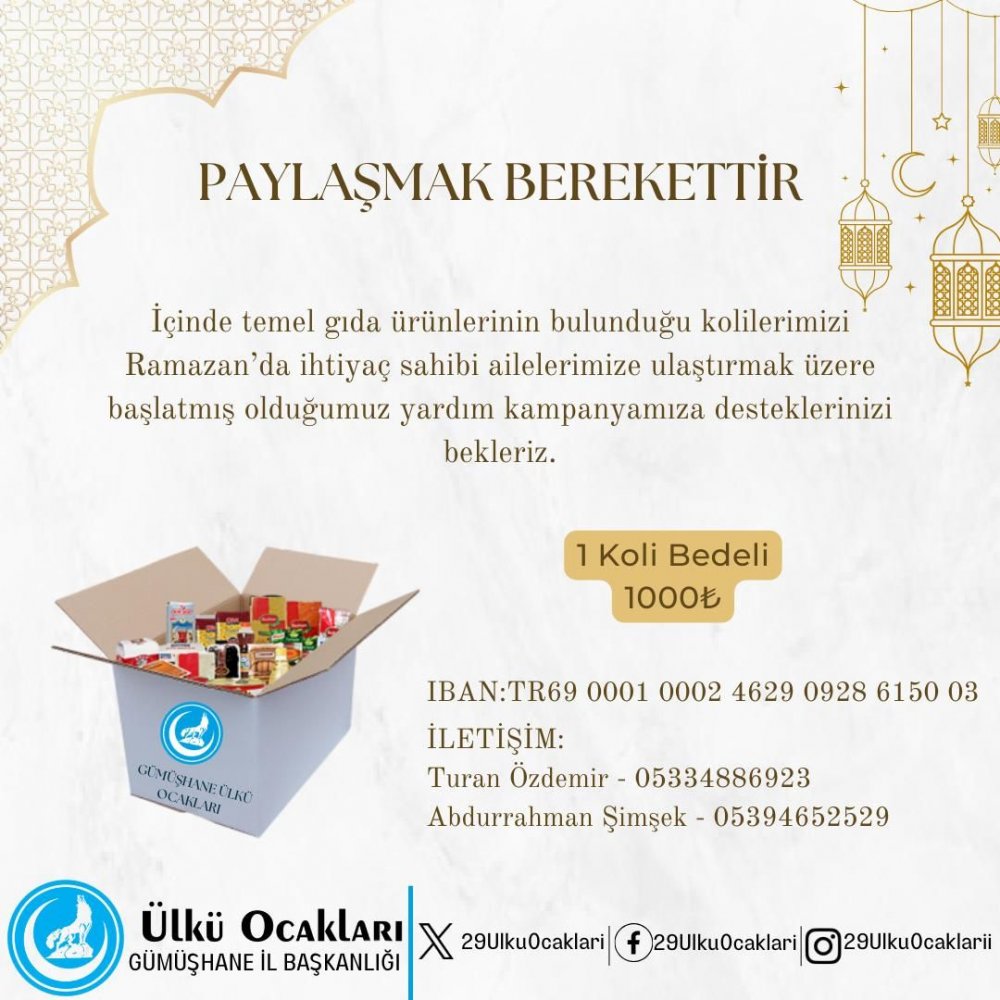 Ülkü Ocakları’ndan dayanışma çağrısı #haberi, #haberleri, #Gümüşhane #haber
