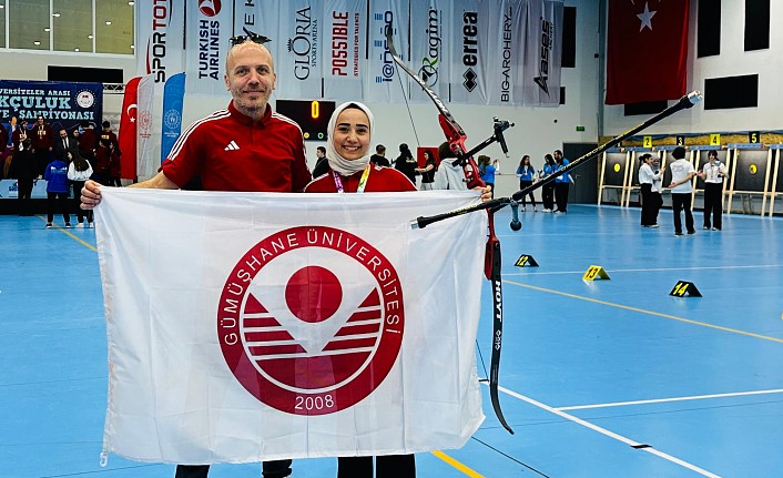 GÜ'nün okçuluktaki ilk madalyasını Uzun aldı #haberi, #haberleri, #Gümüşhane #haber
