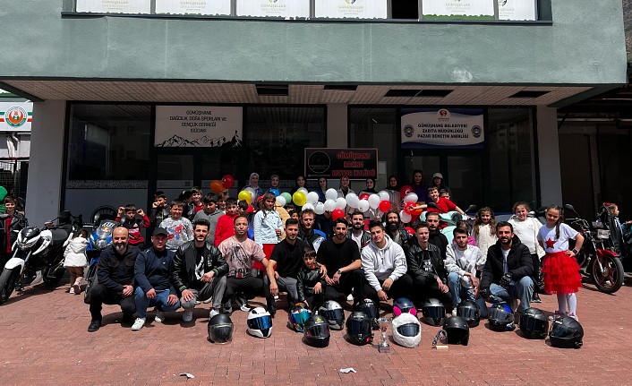 Gümüşhane Racing Motosiklet Kulübü çocukları sevindirdi #haberi, #haberleri, #Gümüşhane #haber
