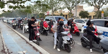 Çorlu'da şehit 2 polis memuru için konvoy düzenlendi