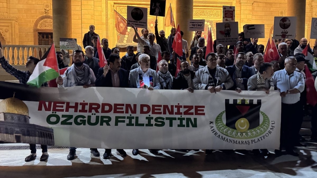 Kahramanmaraş ve Adıyaman'da İsrail'in Sumud Filosu saldırısı protesto edildi