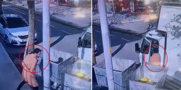 Yaptığı rezilliği kimse görmüyor sandı ama kamera kayıttaydı