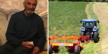 Ot biçme makinesine sıkışan çiftçi feci şekilde can verdi