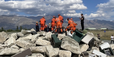 Erzincan merkezli 6.9'luk deprem tatbikatına 4 ilde 1052 personel ve 207 araç katıldı