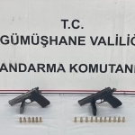 Gümüşhane'de 2 ruhsatsız tabanca ele geçirildi